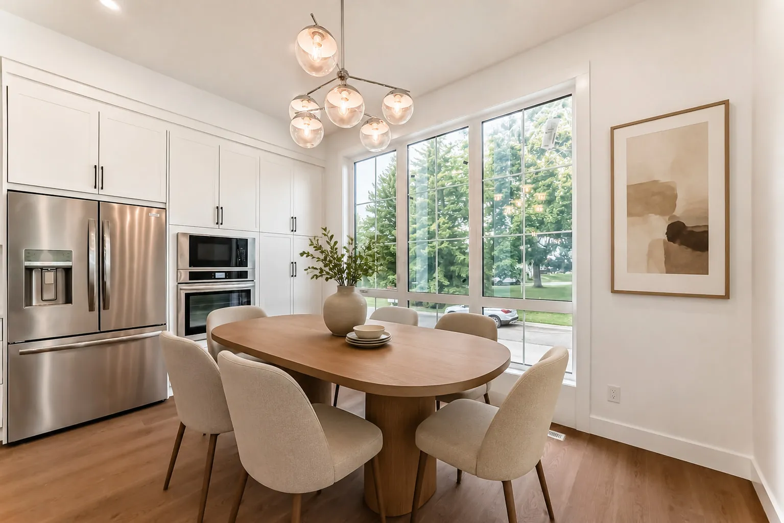 A sunlit dining area in a Calgary property managed by NEXA Property Management