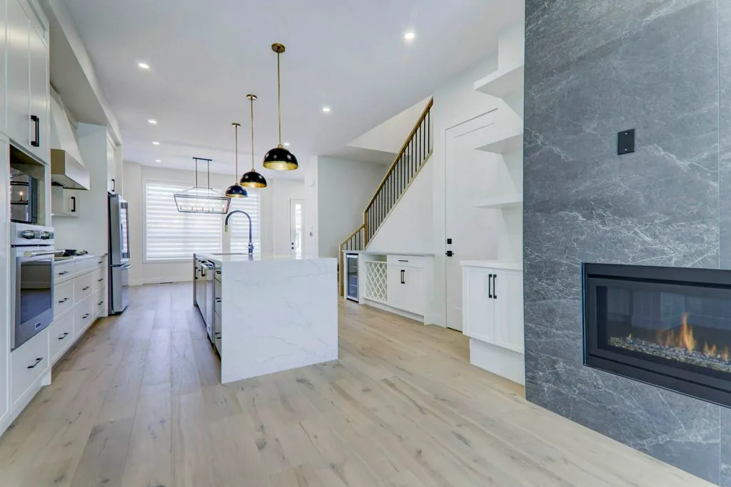 A designer kitchen in a move-in-ready Calgary rental — tenant placement services