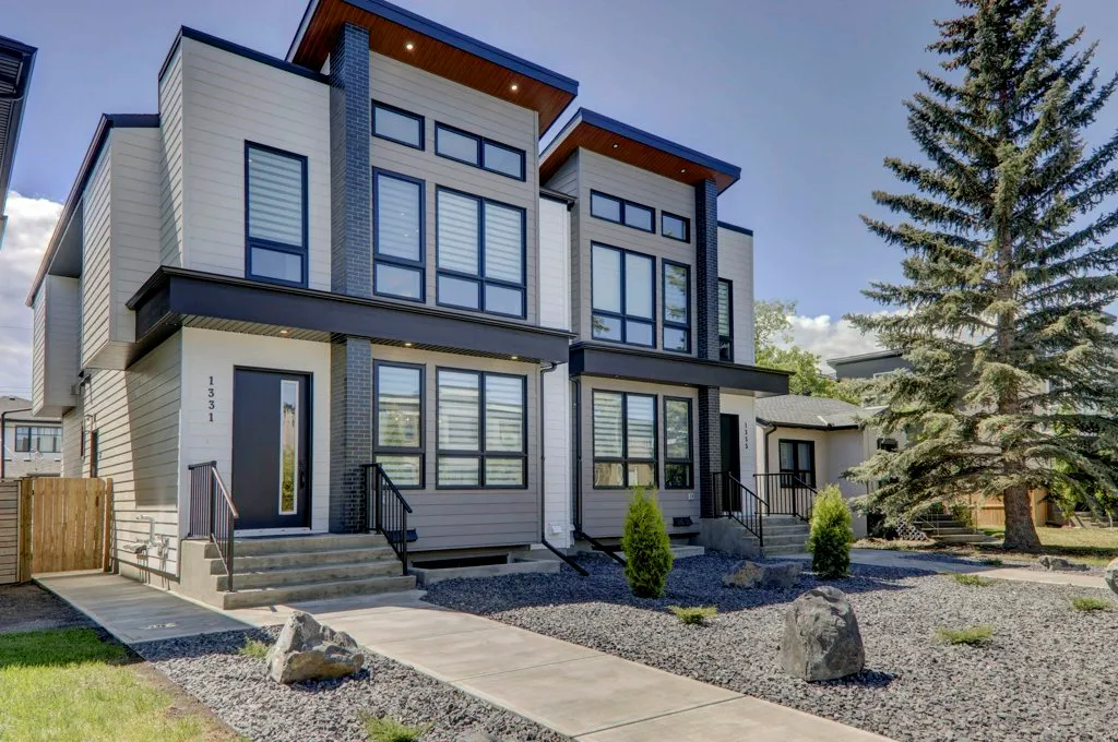 A modern infill duplex in Calgary managed by NEXA Property Management