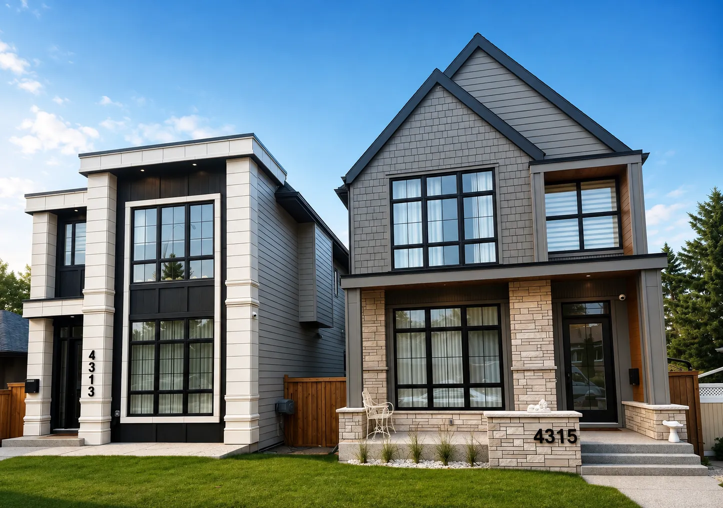Two modern Calgary infill homes under full-service management by NEXA Property Management